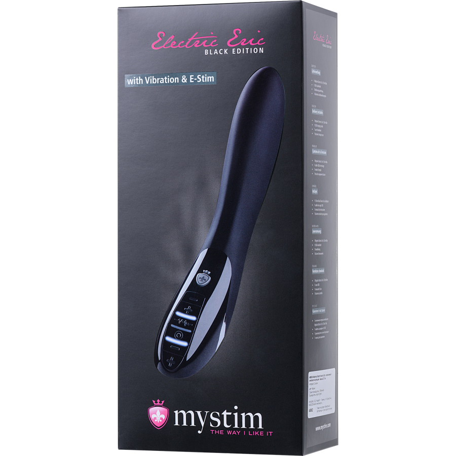Mystim Electric Eric Elektro Stimülasyonlu Vibratör, siyah, 27 cm, Silikon