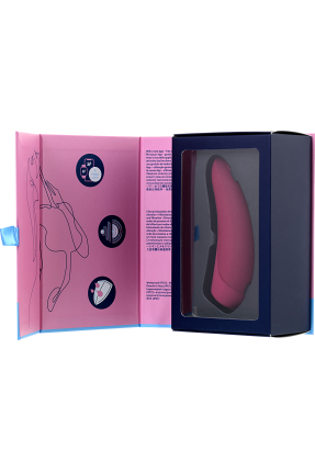 Satisfyer Curvy 1 Connect App Vacuum Wave Clitoris Vibrator, Silicone, Red, 14.3 cm