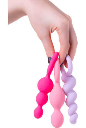 Satisfyer Booty Call (set of 3) Anal Plug Set, silicone, assorted, 13.5 cm