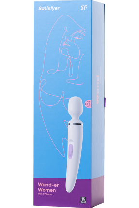 Satisfyer Wand-er Woman Vibratör, ABS plastik, beyaz, 34 cm