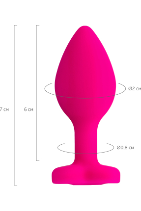 ToDo by Toyfa Diamond Heart Anal Plug, silikon, pembe, 7 cm, Ø 2 cm, 18 g