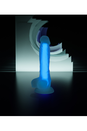 Bruce Glow Gece Parlayan Dildo, 22 cm