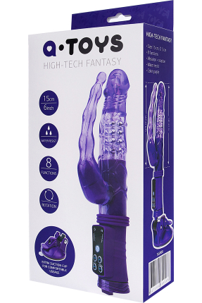 Anal-Vajinal Vantuzlu Vibratör, 22 cm