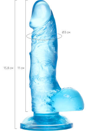 INDY Gel Dildo, 15.8 cm