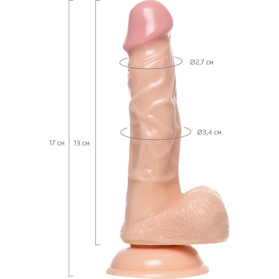 Gerçekçi Dildo Kirc, 17 cm