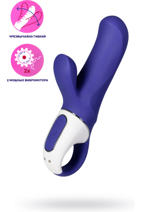 Satisfyer Magic Bunny Gerçekçi olmayan Vibratörü, Silikon, Mor, 17,7 cm