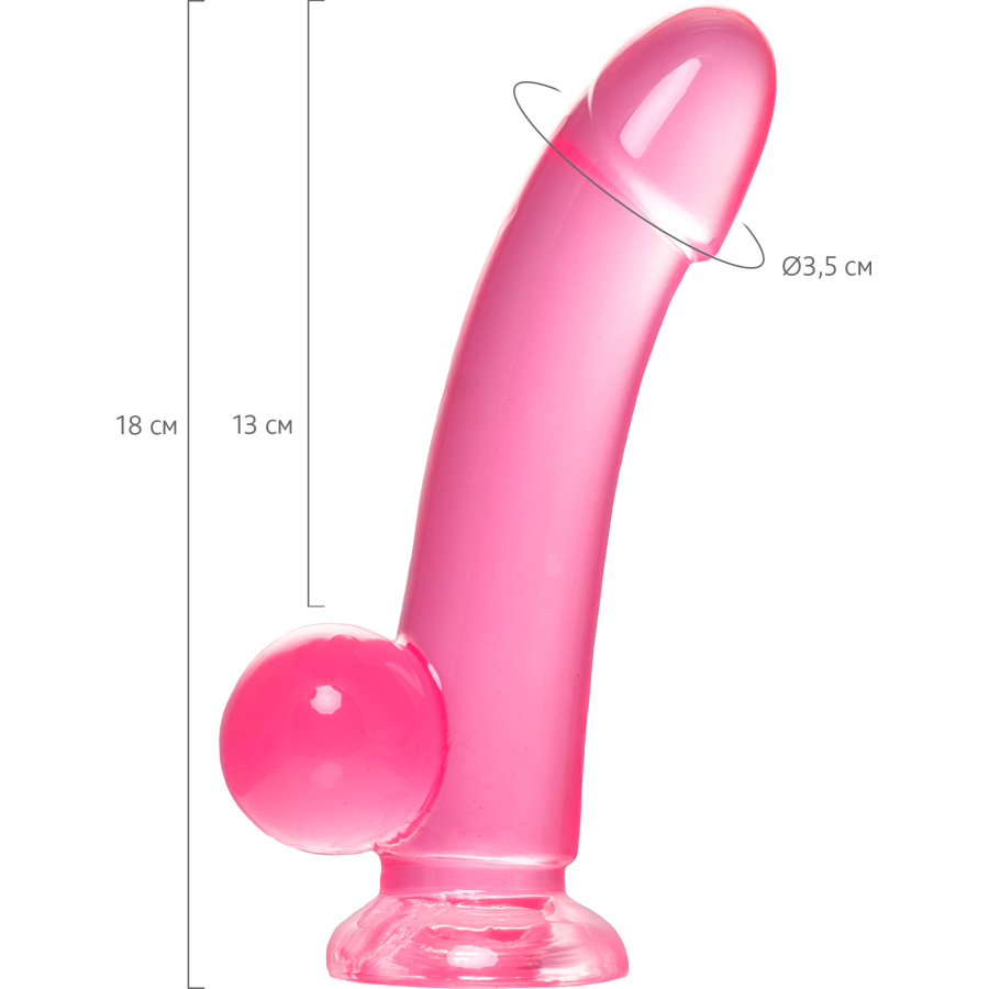 Gerçekçi yapay penis Fush, 18 cm