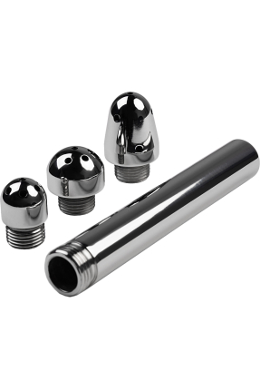 Three-ended anal shower, metal, 13 cm