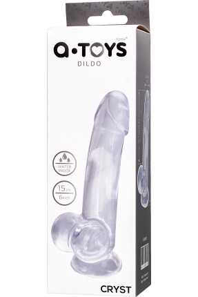 Gerçekçi Cryst yapay penis, 15 cm