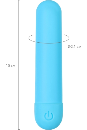 Vibratör, Silikon, Mavi, 10 cm