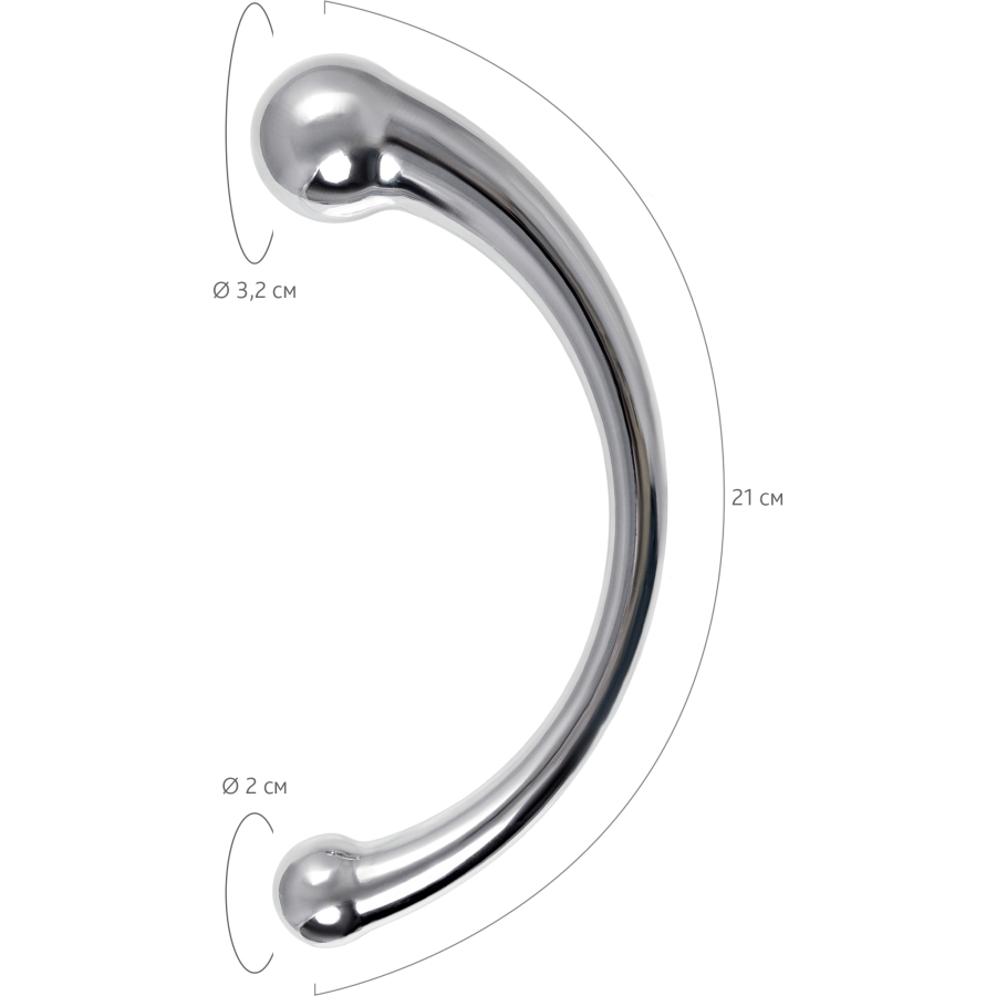 metal yapay penis, 21 cm