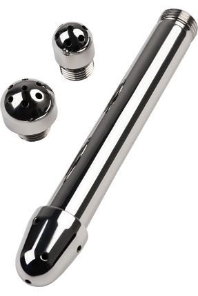 Three-ended anal shower, metal, 13 cm