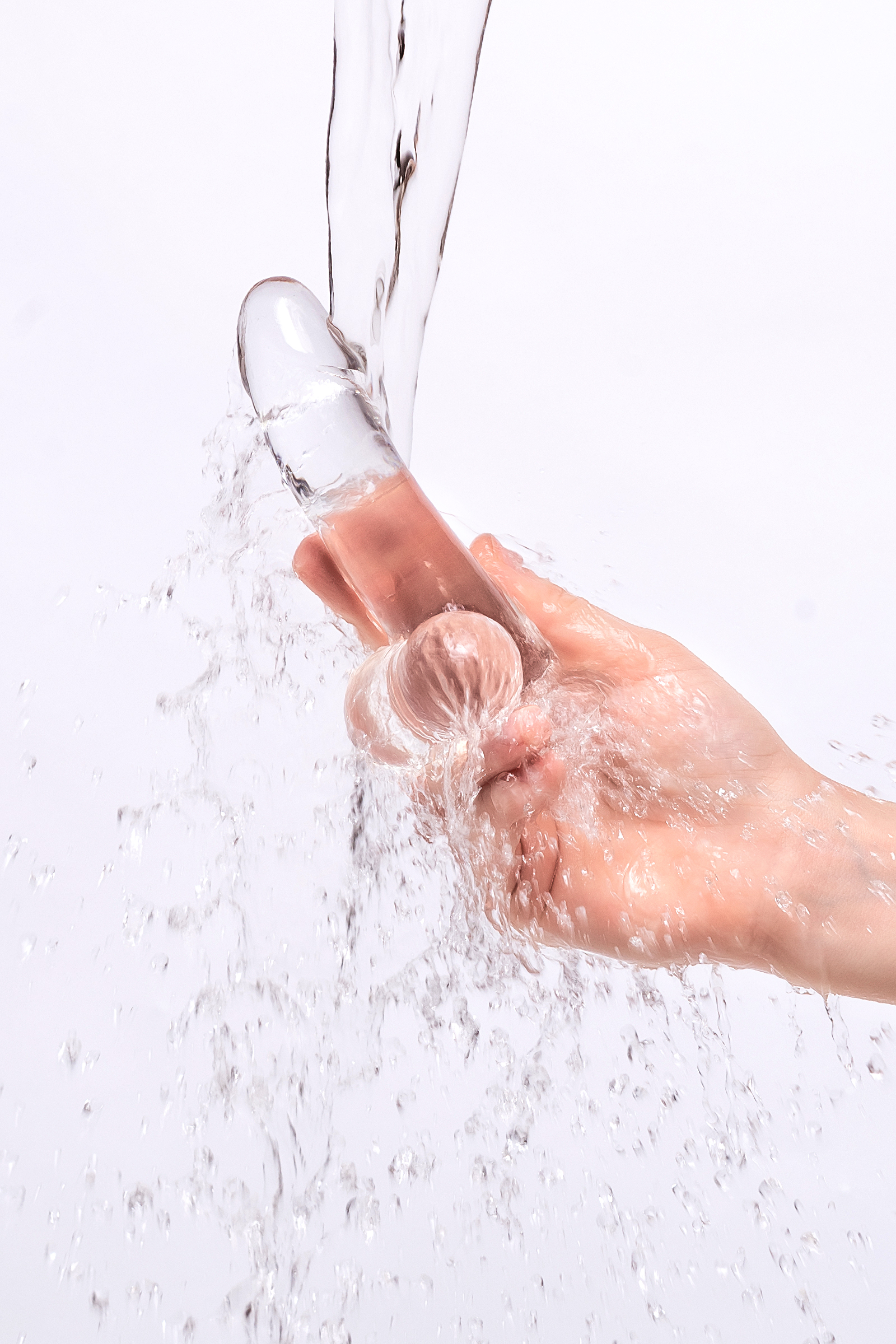 Gerçekçi Cryst yapay penis, 15 cm