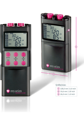 Mystim Tension Lover Digital Impulse Electrodes, 7 Programs, Black