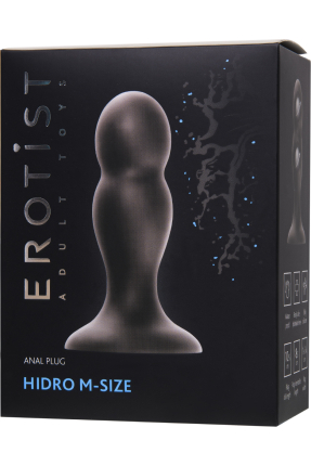 Hidro Anal Plug, M, silikon, siyah, 10,5 cm
