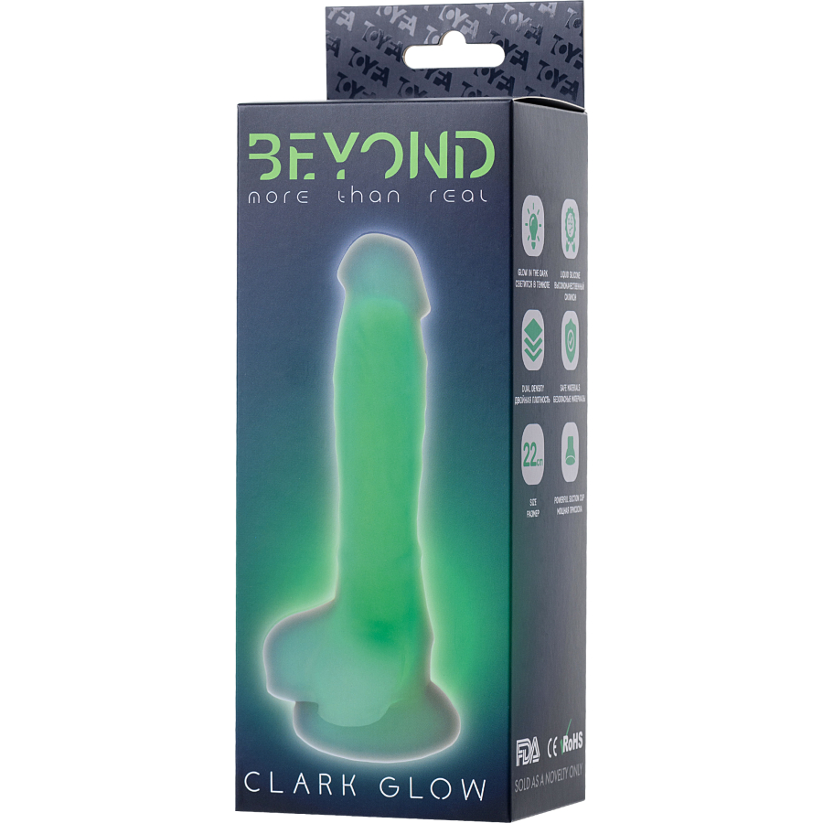 Clark Glow Gece Parlayan Dildo, 22 cm