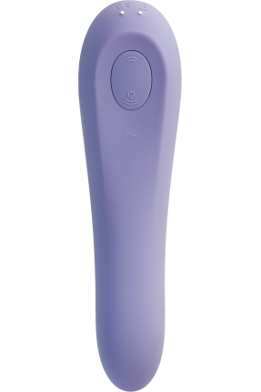 Satisfyer Dual Pleasure Vacuum Wave Clitoral Vibrator, silicone, purple, 17.9 cm