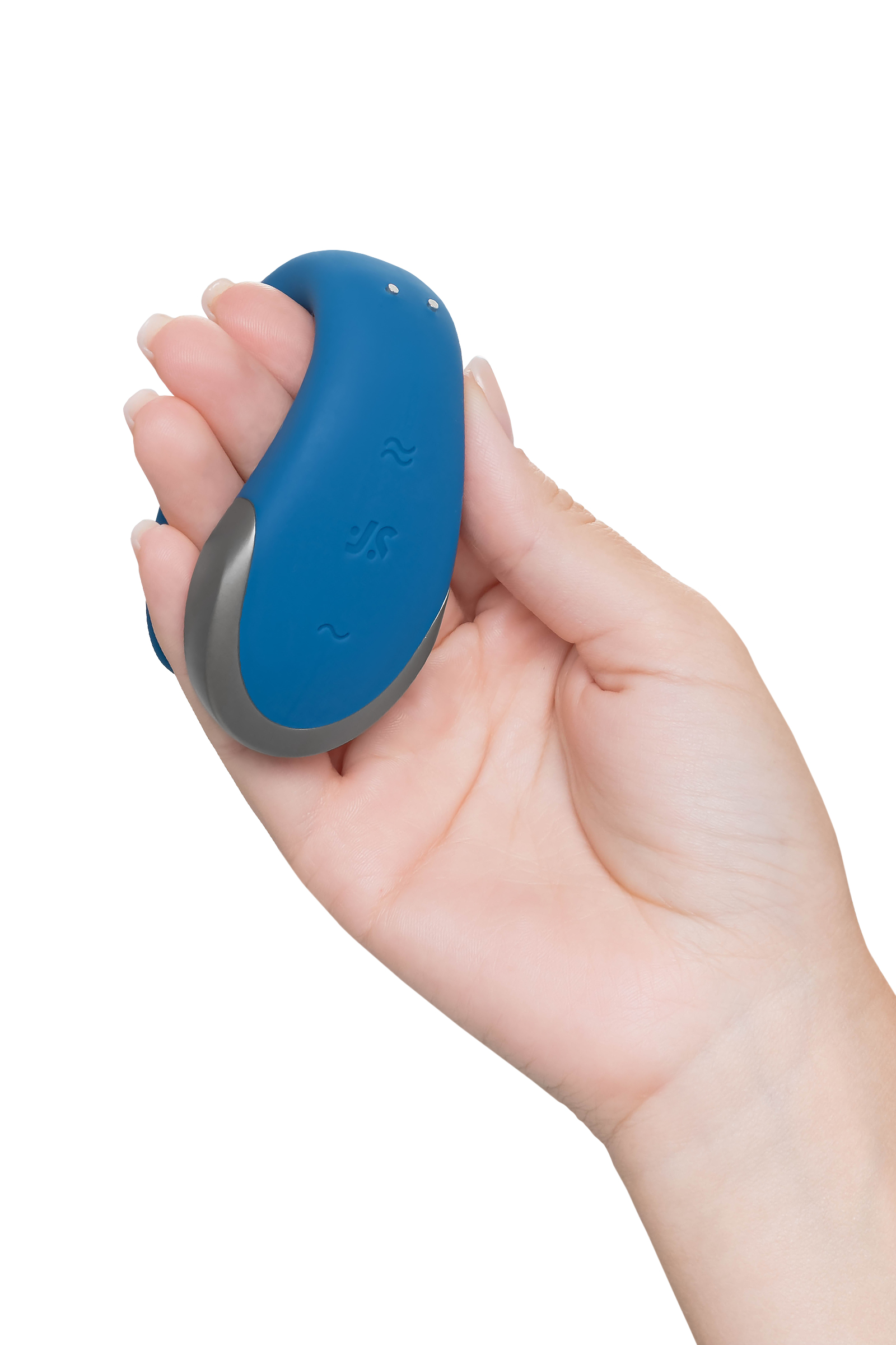 Satisfyer Double Love Connect App Blue Çiftler İçin Mini Vibratör, silikon, mavi, 18 cm