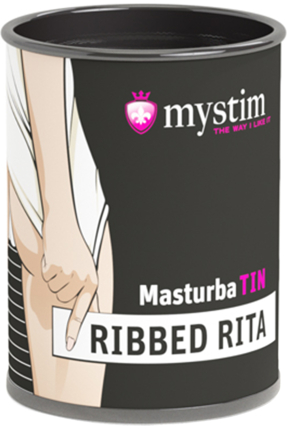 Mystim Masturbatin Ribbed Ritay Masturbatör, TPE, beyaz, 4,5 cm
