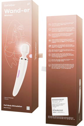 Satisfyer Wand-er Woman Vibratör, ABS plastik, beyaz, 34 cm