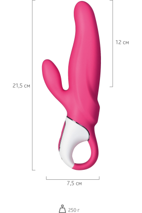 Satisfyer Mr.Rabbit Vibratör, silikon, kırmızı, 22,1 cm