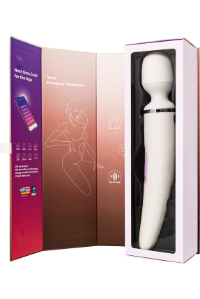 Satisfyer Wand-er Woman Vibratör, ABS plastik, beyaz, 34 cm