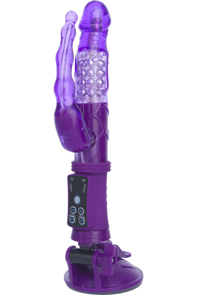 Anal-Vajinal Vantuzlu Vibratör, 22 cm