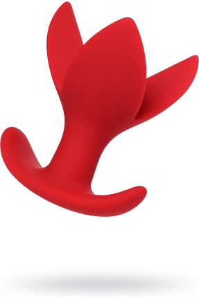 ToDo by Toyfa Flower Genişleyen anal Plug, silikon, kırmızı, 9 cm, Ø 6 cm