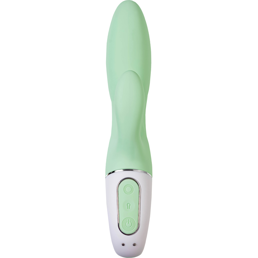 Satisfyer Air Pump Banny 5 Anal Vibratör, Silikon, yeşil, 15 cm