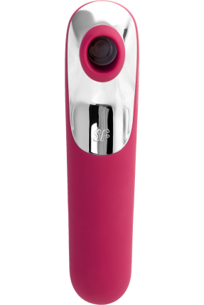 Satisfyer Dual Love Pink Vakum Klitoral Uyarıcı Vibratör, Silikon, Kırmızı, 16 cm
