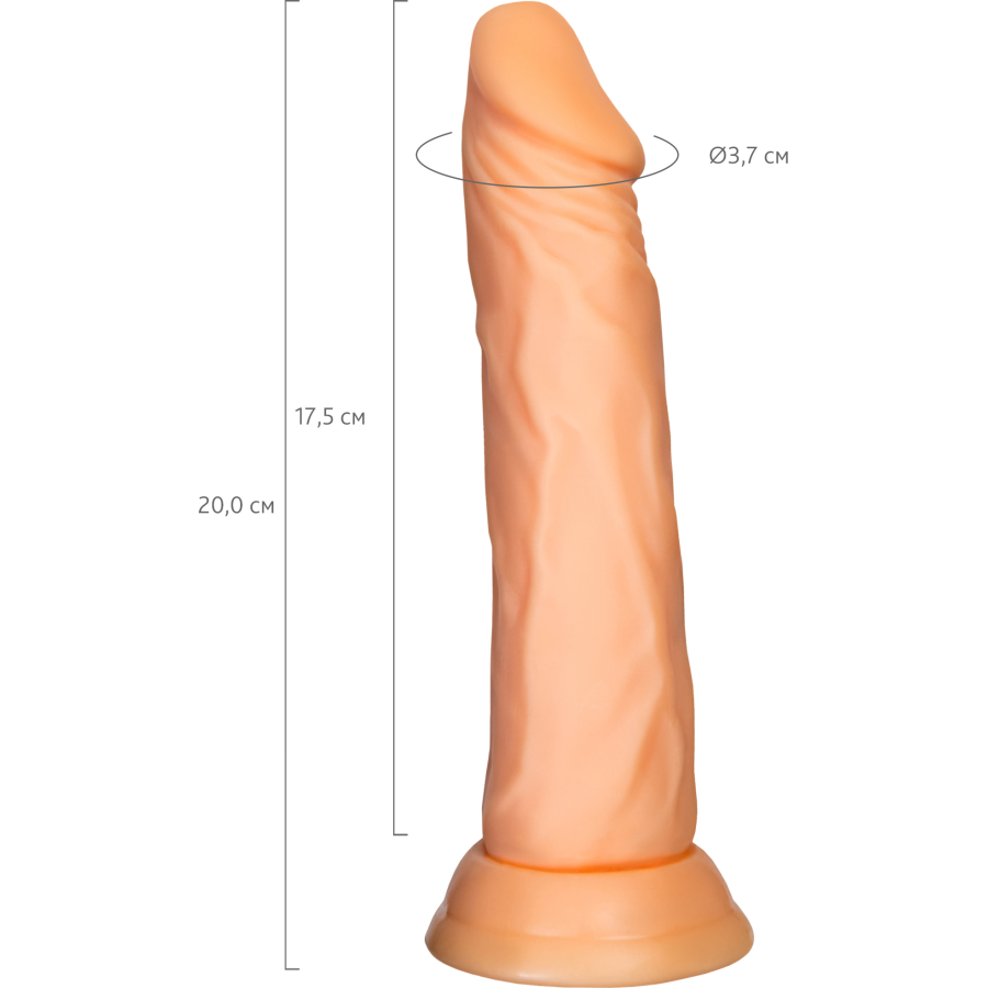 Toon Vantuzlu Realistik Dildo 20 cm