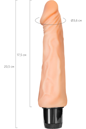 Tond Realistik Vibratör, 20,5 cm