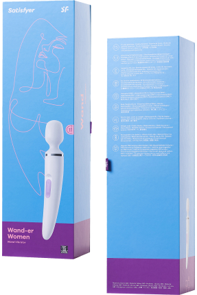 Satisfyer Wand-er Woman Vibratör, ABS plastik, beyaz, 34 cm