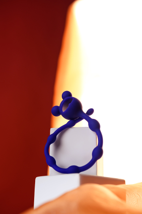 ToDo by Toyfa Froggy anal Zinciri, silikon, mavi, 27,4 cm, Ø 1,4 cm