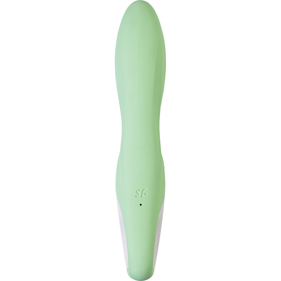 Satisfyer Air Pump Banny 5 Anal Vibratör, Silikon, yeşil, 15 cm