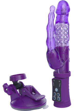 Anal-Vajinal Vantuzlu Vibratör, 22 cm