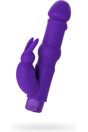 Vibrator, silicone, purple, 18 cm