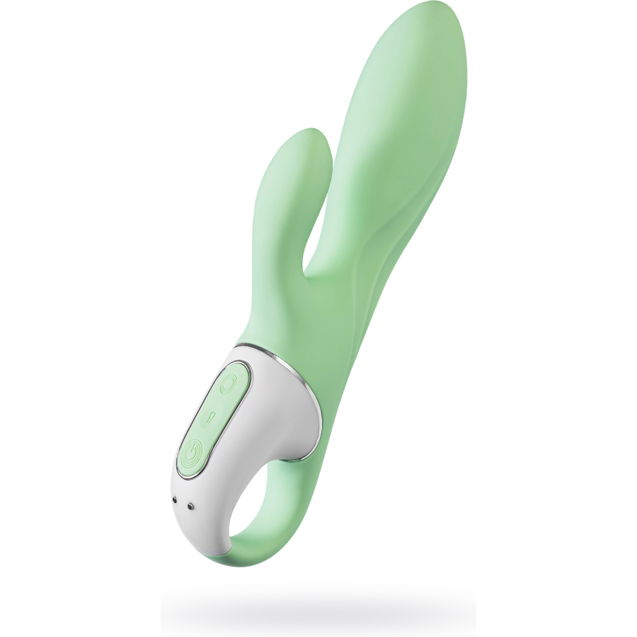 Satisfyer Air Pump Banny 5 Anal Vibratör, Silikon, yeşil, 15 cm