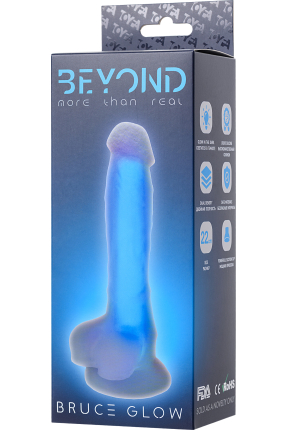 Bruce Glow Gece Parlayan Dildo, 22 cm