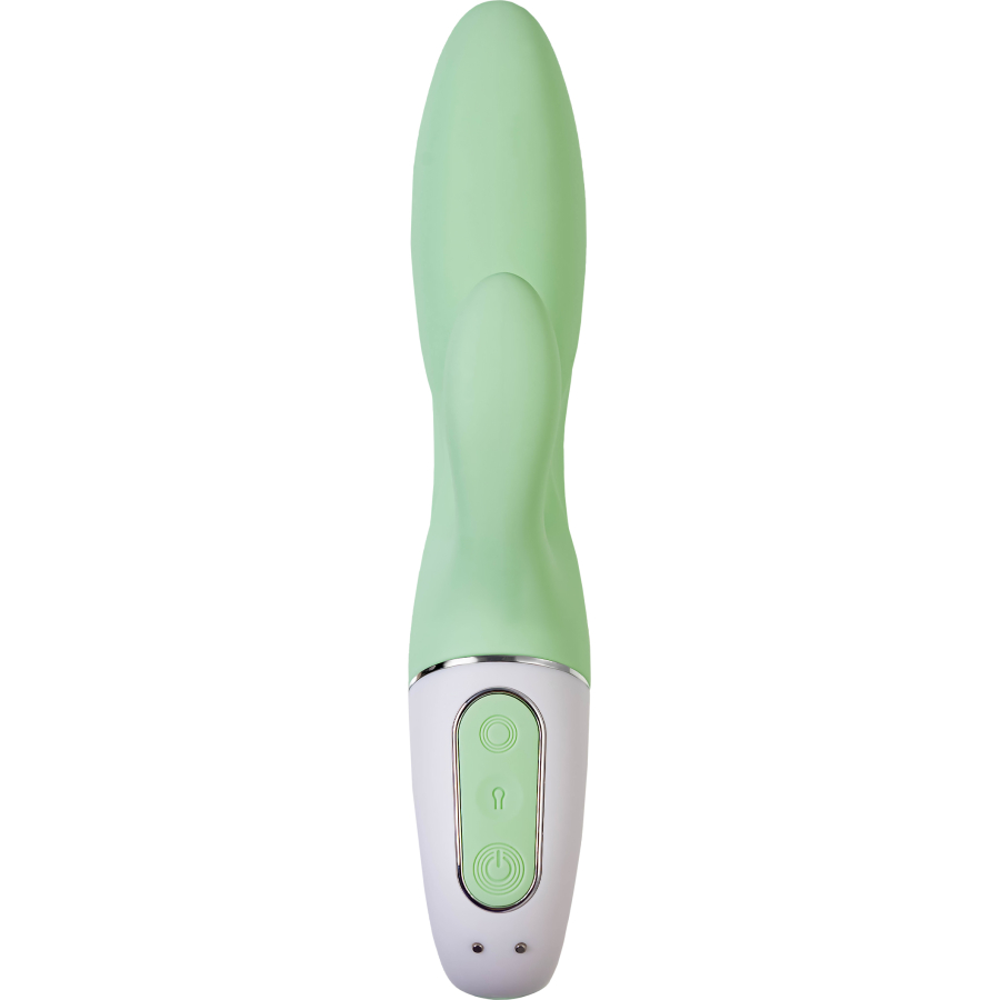 Satisfyer Air Pump Banny 5 Anal Vibratör, Silikon, yeşil, 15 cm