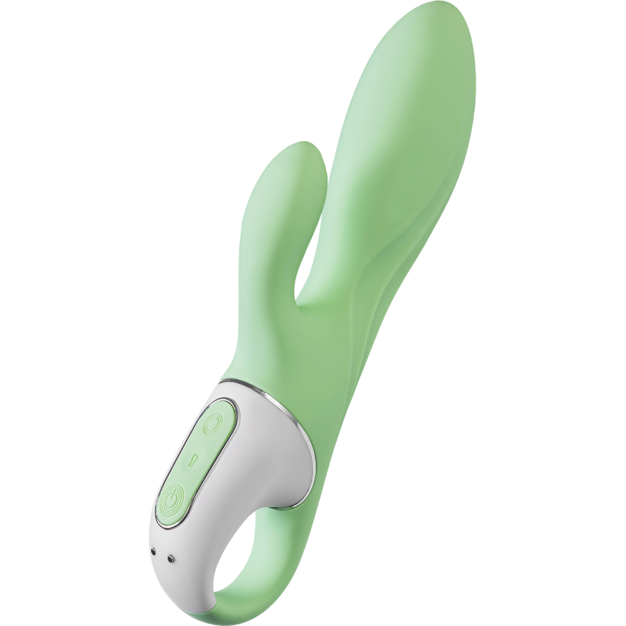 Satisfyer Air Pump Banny 5 Anal Vibratör, Silikon, yeşil, 15 cm