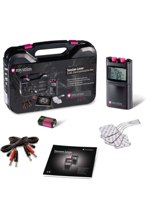 Mystim Tension Lover Digital Impulse Electrodes, 7 Programs, Black