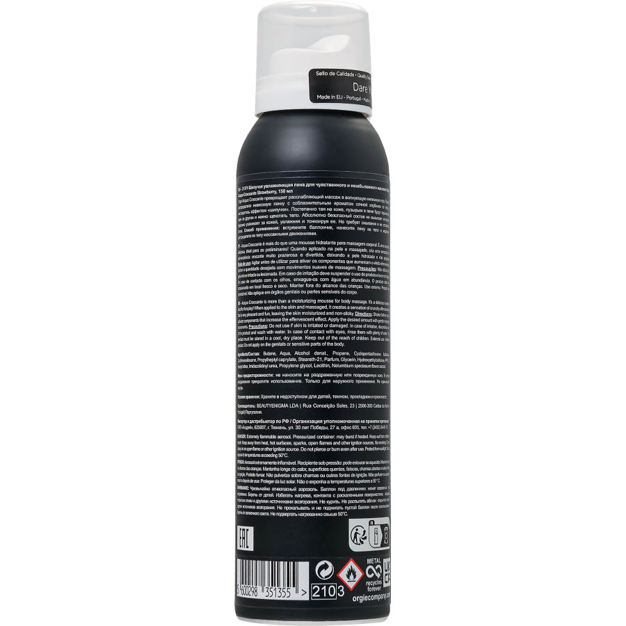 ORGIE Acqua Croccante Efervesan Nemlendiricil Şehvetli Masaj Köpüğü, 150 ml