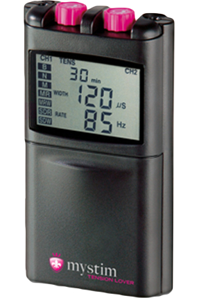 Mystim Tension Lover Digital Impulse Electrodes, 7 Programs, Black
