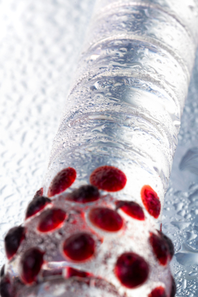 Çift Taraflı Cam Dildo, 22 cm