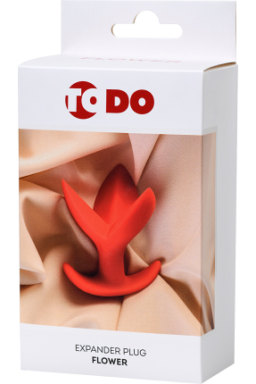 ToDo by Toyfa Flower Genişleyen anal Plug, silikon, kırmızı, 9 cm, Ø 6 cm