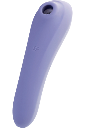 Satisfyer Dual Pleasure Vacuum Wave Clitoral Vibrator, silicone, purple, 17.9 cm