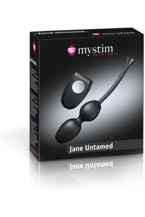 Mystim Jane Untamed Geisha Balls Vajinal Toplar, titreşimli, silikon, siyah