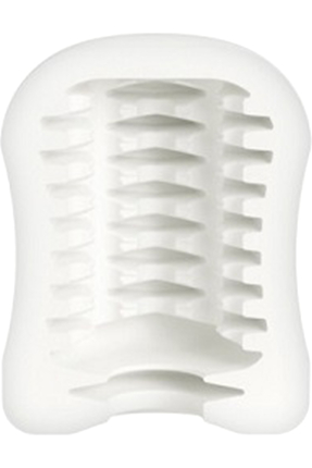 Mystim Masturbatin Ribbed Ritay Masturbatör, TPE, beyaz, 4,5 cm