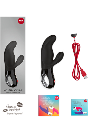 Fun Factory MİSS Bİ Vibratör, silikon, siyah, 17 cm